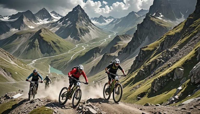 Les champions de VTT à Tignes