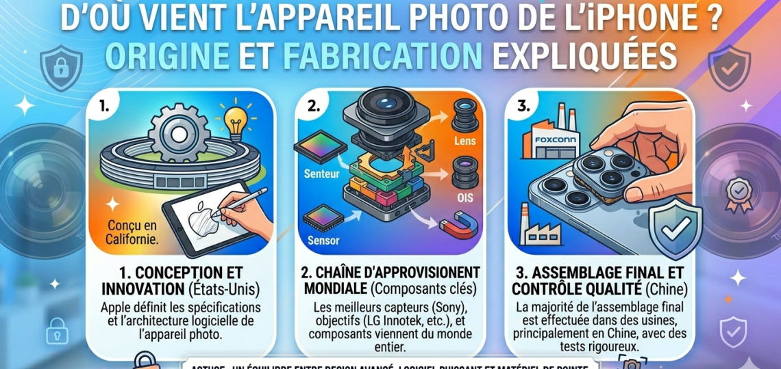 D'où vient l'appareil photo de l'iPhone ? Origine et fabrication expliquées