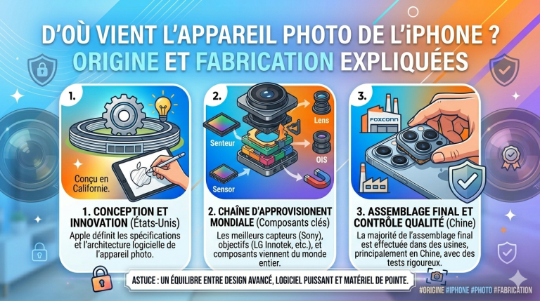 D'où vient l'appareil photo de l'iPhone ? Origine et fabrication expliquées